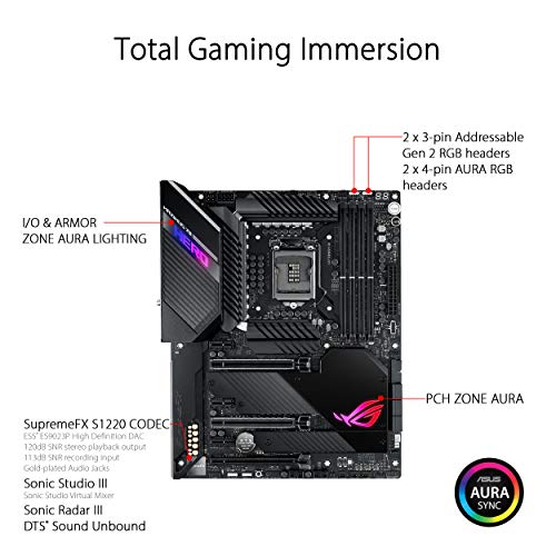 ASUS ROG MAXIMUS XII HERO (WI-FI) - Placa Base Gaming ATX Intel de 10a gen Z490 LGA 1200 con VRM de 14+2 fases, Wi-Fi 6, LAN 5 Gigabit, USB3.2 Gen2, triple M.2, SATA e iluminación RGB Aura Sync