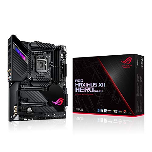 ASUS ROG MAXIMUS XII HERO (WI-FI) - Placa Base Gaming ATX Intel de 10a gen Z490 LGA 1200 con VRM de 14+2 fases, Wi-Fi 6, LAN 5 Gigabit, USB3.2 Gen2, triple M.2, SATA e iluminación RGB Aura Sync