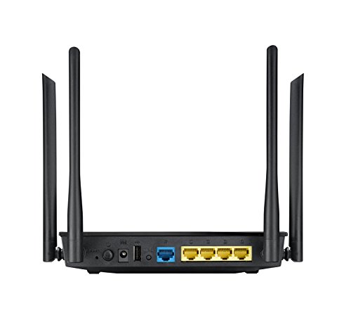 ASUS RT-AC1200G+ - Router inalámbrico AC1200 Doble Banda Gigabit (USB 2.0, modo punto de acceso, triple VLAN)