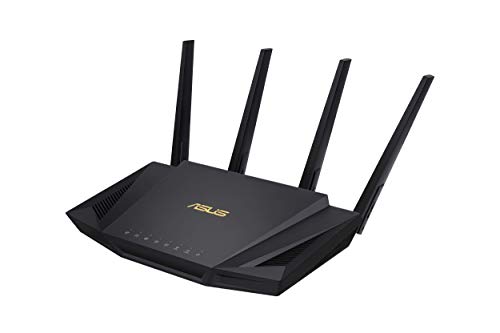 ASUS RT-AX58U - Router WiFi 6 AX3000 160Mhz Doble Banda Gigabit (OFDMA, MU-MIMO, 1024QAM, QoS, Cliente y Servidor VPN, Modo Punto Acceso, repetidor & Nodo AiMesh, AiProtection con Trend Micro)