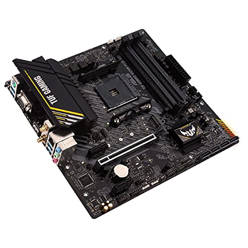 ASUS TUF Gaming A520M-PLUS WiFi - Placa Base de Gaming Micro-ATX AMD B550 Ryzen AM4, M.2, Wi-Fi 802.11ac, SATA 6 Gbps, USB 3.2 Gen. 1, SATA 6 Gbps y Conectores Aura direccionables de 2 Gen