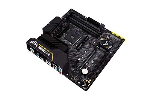 Asus TUF Gaming B450M-PRO II - Placa Base de Gaming ATX AM4 AMD B450 con Dos M.2, PCIe 3.0, Cancelación de Ruido por IA, HDMI, DisplayPort, USB 3.2 Gen 2 de Tipo A y C y Aura Sync RGB