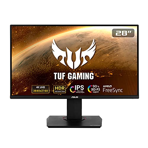 ASUS TUF Gaming VG289Q 28" HDR Gaming Monitor 4K (3840 x 2160) IPS FreeSync Eye Care DisplayPort Dual HDMI HDR 10, NEGRO