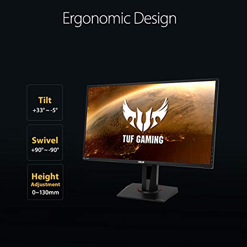 ASUS TUF VG27AQ - Monitor gaming de 27" WQHD (2560x1440, IPS, 165Hz *, ELMB Sync, Compatible con G-SYNC, Adaptive-sync, 1 ms, HDR10) Negro