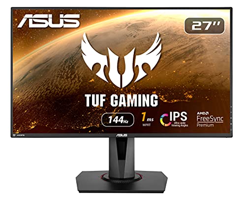 ASUS VG279Q - Monitor Gaming de 27" Full-HD (1920x1080, 1 ms, 144 Hz, IPS, Adaptive-Sync, ELBMB, HDMI, DisplayPort,DVI-D) Negro