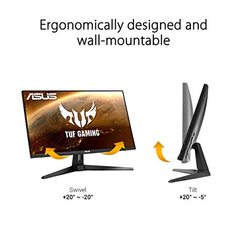 ASUS VG27AQ1A - Monitor de Gaming de 27" WQHD (2560x1440, IPS, 170 Hz, 1ms MPRT, Extreme Low Motion Blur, G-SYNC Compatible ready, HDR 10) Negro