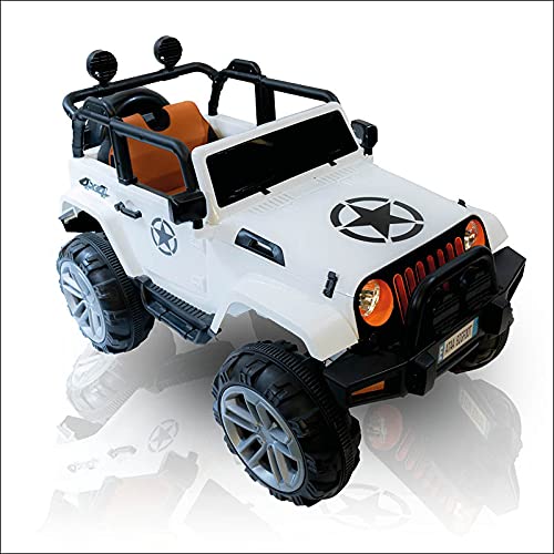 ATAA Bigfoot 4X4 - Blanco - Coche eléctrico para niños a batería con 4 potentes Motores