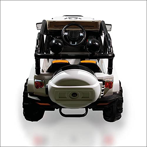 ATAA Bigfoot 4X4 - Blanco - Coche eléctrico para niños a batería con 4 potentes Motores