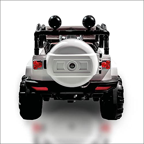 ATAA Bigfoot 4X4 - Blanco - Coche eléctrico para niños a batería con 4 potentes Motores