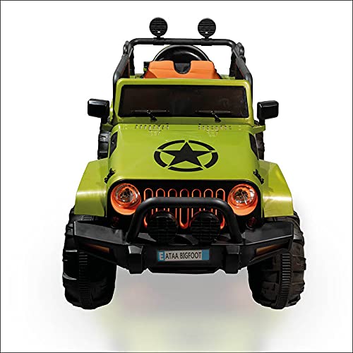 ATAA Bigfoot 4X4 - Verde - Coche eléctrico para niños a batería con 4 potentes Motores