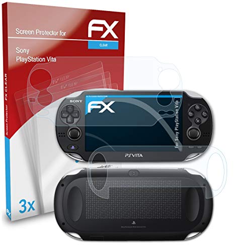 atFoliX Lámina Protectora de Pantalla compatible con Sony PlayStation Vita Película Protectora, ultra transparente FX Lámina Protectora (Set de 3)