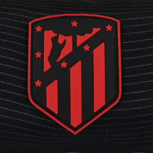 Atlético de Madrid - Estuche Redondo - 21x8,5cm - Color Negro con Escudo - Compartimento Interior - Estuche para Bolígrafos con Tiradores Metálicos (ATM00011)