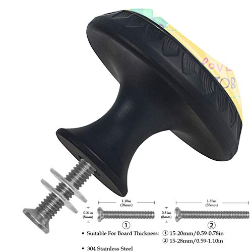 ATOMO 4pcs I Love My Job Cristal 30mm Cajón Tirador Usd para Gabinete