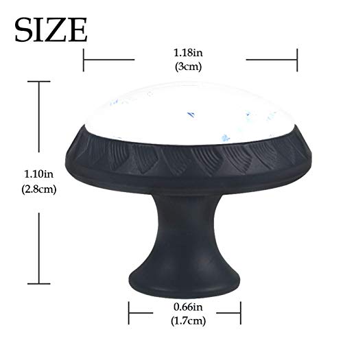 ATOMO 4pcs rojo coronado grúa cristal 30mm cajón tirador tirador Usd para gabinete, cajón