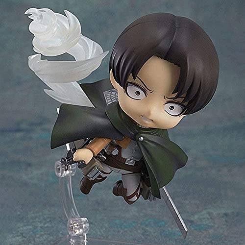 Attack On Titan Levi·Ackerman Q Version Nendoroid figuras de acción juguete con accesorios figuras de anime movibles estatua juego de dibujos animados personaje modelo decoraciones