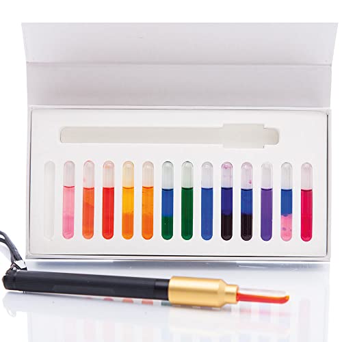 Aura-Soma Juego de lápices luminosos y 14 colores de botella diseñados para combinar energías de color Aura-Soma en el campo energético fino.