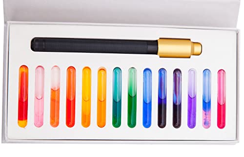 Aura-Soma Juego de lápices luminosos y 14 colores de botella diseñados para combinar energías de color Aura-Soma en el campo energético fino.