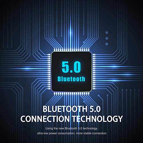Auricular inalámbrico Auricular Bluetooth 5.0 con micrófono IPX7 Resistente al Agua y Caja de Carga rápida en la Oreja Apto para Android e iOS