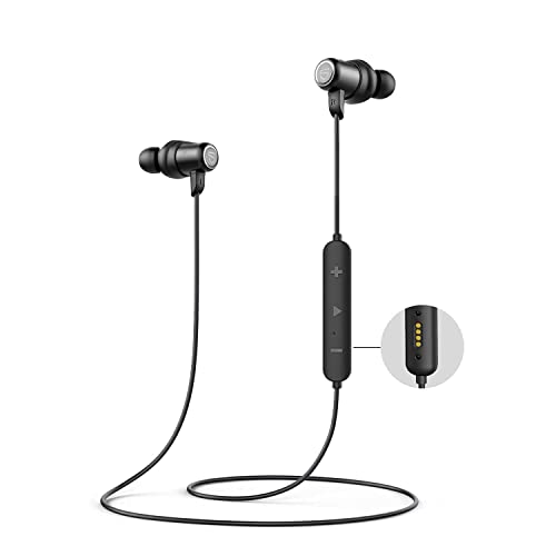 Auriculares Bluetooth 5.0 SoundPEATS Q35HD Cascos Deportivos con Mic Magnéticos Auriculares con Cable para iPad, iOS Android Móviles Smartphones PC