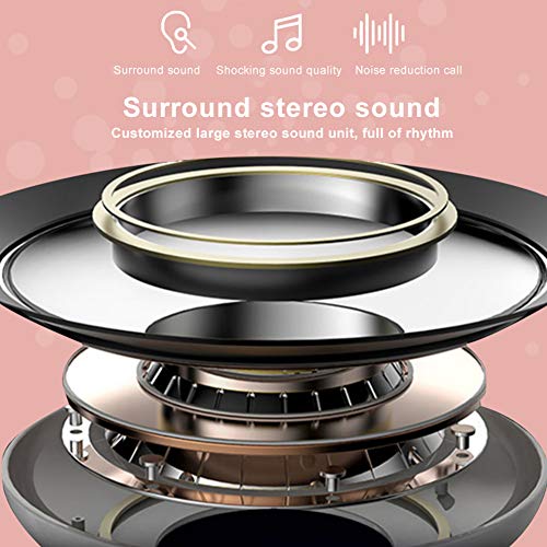 Auriculares con luz LED con micrófono plegable con orejas de gato con luces LED RGB, USB de 3,5 mm con cable sobre la oreja para PC, teléfono móvil