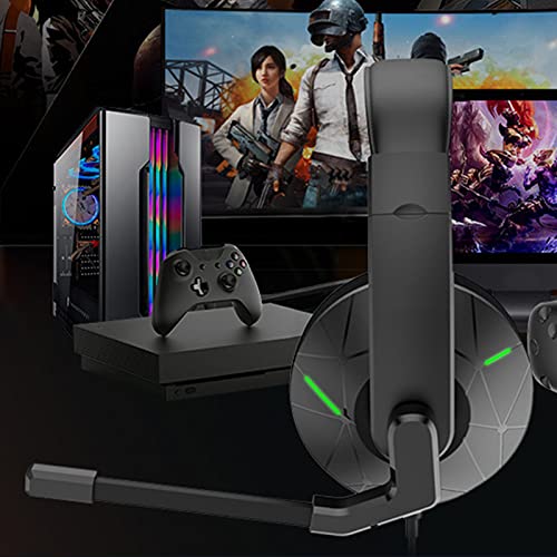 Auriculares de Juego sobre oído con micrófono Independiente |Sonido Envolvente 3D para FPS Gaming Wired Gamer Auriculares con micrófono para la Consola de Juegos Verde Un tamaño