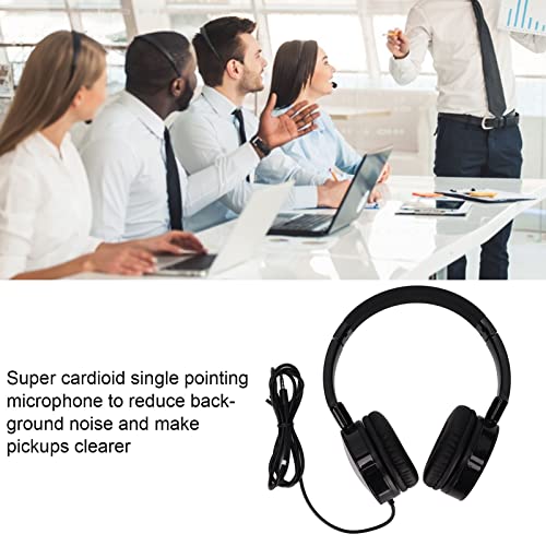 Auriculares Telefónicos, Auriculares para Juegos de PC de Voz Ajustables con Tarjeta de Sonido USB Auriculares de Playstation para Juegos de Servicio Al Cliente de Negocios de Oficina