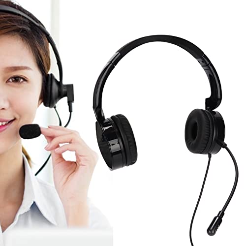 Auriculares Telefónicos, Auriculares para Juegos de PC de Voz Ajustables con Tarjeta de Sonido USB Auriculares de Playstation para Juegos de Servicio Al Cliente de Negocios de Oficina