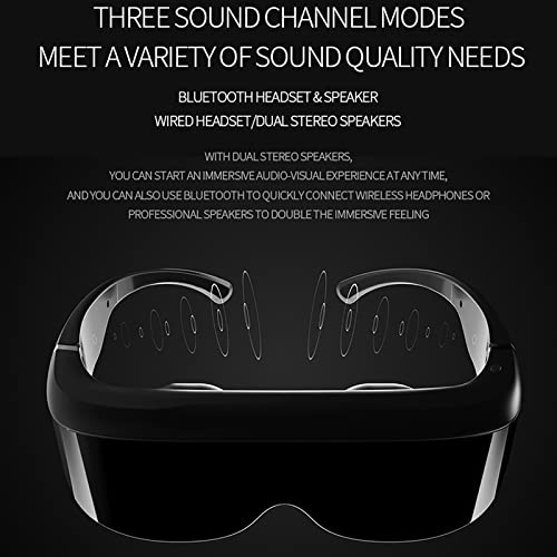 Auriculares VR, Gafas Realidad Virtual, Vidrios Video Elegantes De VR, 3 Veces Mejora Calidad La Imagen, Experiencia Juego Estéreo 3D, Efecto Óptico SLR, Experiencia Película IMAX ( Color : Svart )