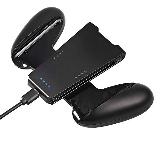 AUTOUTLET Cargador para Joycon Soporte de Carga Mango Recargable para Nintendo Switch Joy Con, con Batería de Lones de Litio Recargable de 1500 mAh, Agarre Cómodo, para Gamepad Switch Joy Con