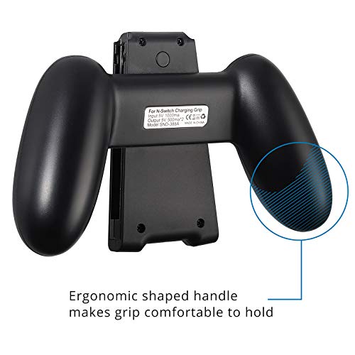 AUTOUTLET Cargador para Joycon Soporte de Carga Mango Recargable para Nintendo Switch Joy Con, con Batería de Lones de Litio Recargable de 1500 mAh, Agarre Cómodo, para Gamepad Switch Joy Con