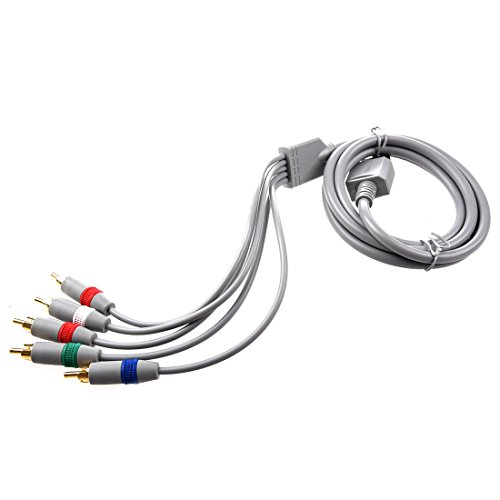 AV Cable Componente para WII - TOOGOO(R)RCA YPbPr Cable AV componente de audio y video 1.7m para Nintendo WII