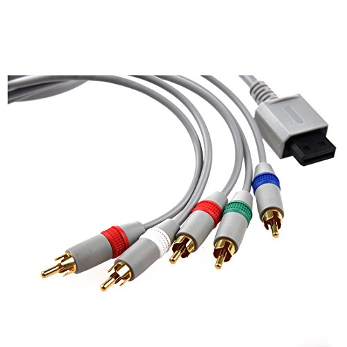 AV Cable Componente para WII - TOOGOO(R)RCA YPbPr Cable AV componente de audio y video 1.7m para Nintendo WII