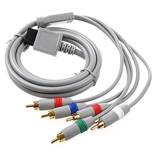 AV Cable Componente para WII - TOOGOO(R)RCA YPbPr Cable AV componente de audio y video 1.7m para Nintendo WII