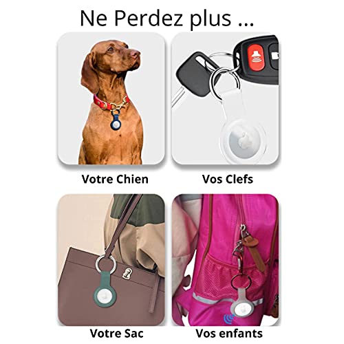 Avallonya Llavero Compatible con Apple AirTag 2021 - Llavero de Silicona y Funda Protectora de rastreador - Soporte de Dispositivos Lavable (Red)