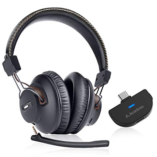 Avantree C519M Auriculares Inalámbricos Cascos Bluetooth con Micrófono, Compatible Nintendo Switch, PS5, MacBook Pro, Laptop PC USB C, Enchufe y juegue, Ideal Llamadas y Juegos música, 40 Horas
