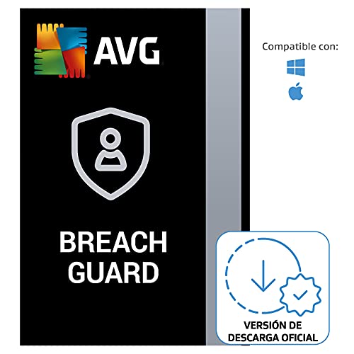 AVG BreachGuard - Protección en línea de información confidencial contra la filtración de datos | 1 Dispositivo | 1 Año | PC | Código de activación PC enviado por email