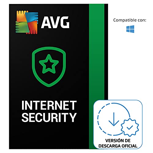 AVG Internet Security - Protección antivirus | 10 Dispositivo | 1 Año | PC/Mac | Código de activación enviado por email