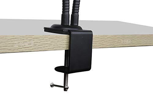 AYIZON Soporte de luz para cámara web, 2 en 1 anillo de luz con brazos flexibles dobles de 25 pulgadas, compatible con Logitech StreamCam C920s C930e C922 C925e Brio, compatible con iPhone y micrófono