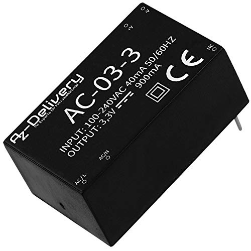 AZDelivery 220V a 3.3V Fuente de alimentación Mini Compatible con Raspberry Pi con E-Book Incluido!