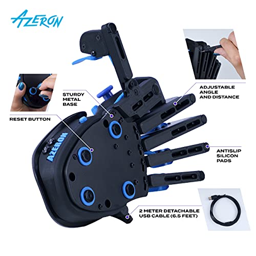 Azeron Teclado clásico para juegos - Teclado programable para juegos de PC y consolas - Teclado analógico personalizado impreso en 3D con 26 botones - para derechos (Galaxy Purple)