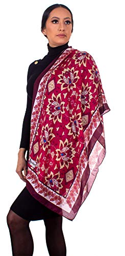 BABEL ARTESANIA Fular De Mujer, Pañuelo para el cabello Multi Patron Accesorios Pelo Mujer Chica Invierno y verano Chal para Mujeres Grande Larga y Pañuelos Algodón Suave 160 * 50 cm (Sevilla)