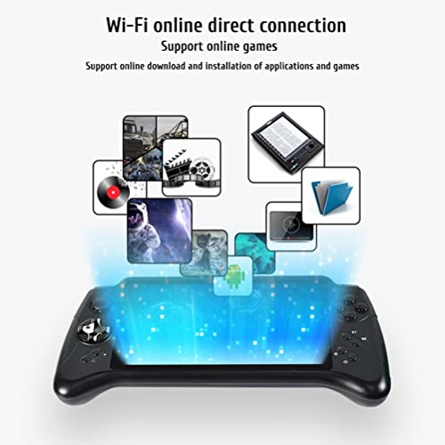 Bagima Consola de Juegos portátil Pantalla táctil IPS de 7 Pulgadas Gratis con Tarjeta TF de 32G X17 Consola de Juegos portátil Android 7.0 Arcade con función WiFi/Android/Bluetooth