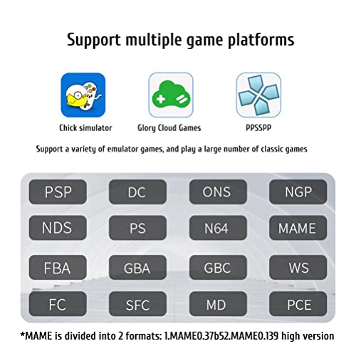 Bagima Consola de Juegos portátil Pantalla táctil IPS de 7 Pulgadas Gratis con Tarjeta TF de 32G X17 Consola de Juegos portátil Android 7.0 Arcade con función WiFi/Android/Bluetooth