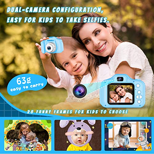 BAISIQI Cámara Digitale Selfie para Niños Juguetes para Niños Chicos de 3-8 Años Cámara Fotos Digital 1080P Camara de Fotos para Niñito Bebé Vídeo Grabar Electrónico Juguete Regalos de Cumpleanos
