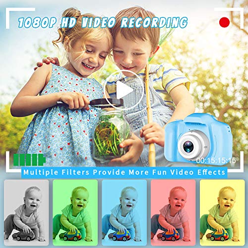 BAISIQI Cámara Digitale Selfie para Niños Juguetes para Niños Chicos de 3-8 Años Cámara Fotos Digital 1080P Camara de Fotos para Niñito Bebé Vídeo Grabar Electrónico Juguete Regalos de Cumpleanos