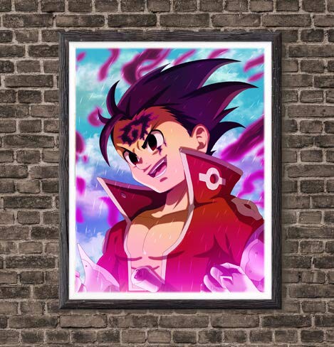 Ban Meliodas Escanor - Lienzo decorativo de anime, 20 x 20 cm, sin marco, juego de 6 piezas