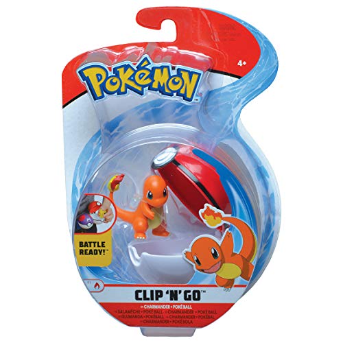 Bandai - Pokémon-Poké Ball & sa Figura 5 cm Salméche, WT97644