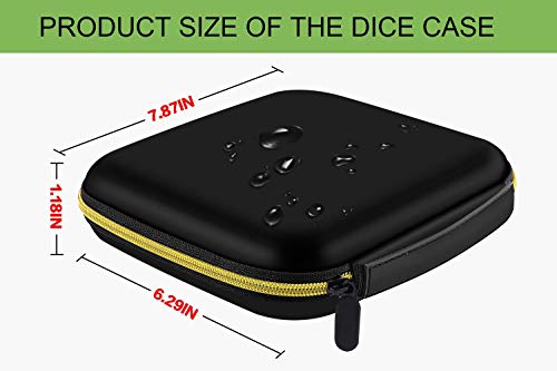 Bandeja para dados compatible con el juego de dados DND, juego de rol como mazmorras y dragones, soporte para exhibición tu juego favorito de 7 piezas o almacenar hasta 35 dados, color negro