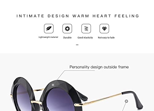 BANLV Gafas de Sol de Montura Redonda Grandes Gafas de Sol de vanguardia Europeas y Americanas