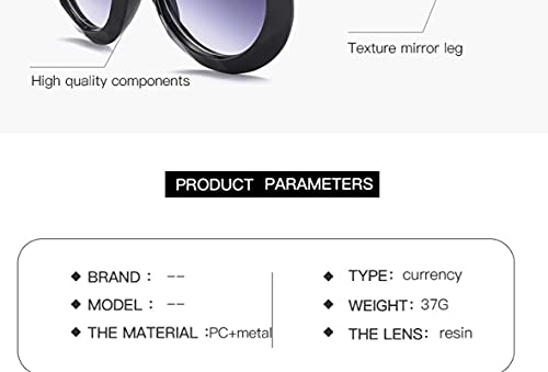 BANLV Gafas de Sol de Montura Redonda Grandes Gafas de Sol de vanguardia Europeas y Americanas